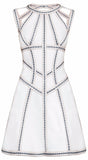 'Eliza' Geometric Jacquard Bandage Dress