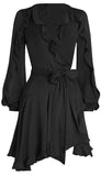 'Winsome' Flutter Dress, Black - DESIGNER INSPIRED FASHIONS