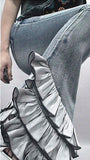 Ruffle-Hem Stretch Jeans - DESIGNER INSPIRED FASHIONS