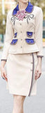 Bow-Embellished Suit-Jacket & Skirt Set