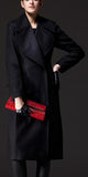 Large Collar Wool Coat in Black - DESIGNER INSPIRED FASHIONS