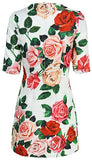 Roses-Printed Mini Dress