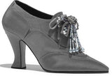 Jewel Lace-up Booties - Black, Grey, Red