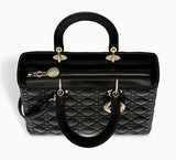 Large Lady Dior Bag, Black