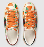 Ace Leather Sneaker with Strawberry Print
