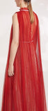 Pleated Organza Gown