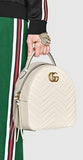 GG Marmont Quilted Leather Backpack, White - DESIGNER INSPIRED FASHIONS