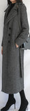 Belted Long Double-Breasted Wool-Cashmere Coat