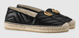 Leather Espadrille with Double G - White, Dusty Pink/Nude, Black | DESIGNER INSPIRED FASHIONS
