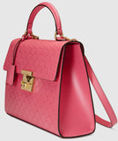 Padlock GG Signature Top-Handle Leather Bag - (Black, Red, Pink) - DESIGNER INSPIRED FASHIONS