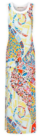 Printed Long Cady Dress - DESIGNER INSPIRED FASHIONS