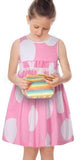 Polka Dot Print Dress, Pink or Yellow - DESIGNER INSPIRED FASHIONS