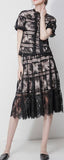 Black Lace Top & Skirt Set - DESIGNER INSPIRED FASHIONS