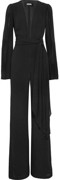 Black Stretchy Low-Cut Jumpsuit - DESIGNER INSPIRED FASHIONS