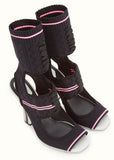 Knitted Open-Toe Sandals - Black - DESIGNER INSPIRED FASHIONS