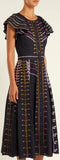 Embroidered Flutter-Sleeve Dress | DESIGNER INSPIRED FASHIONS