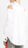 Racing Stripe Ruffle Detail Blouse