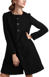 Black Single Breasted Wool Coat - DESIGNER INSPIRED FASHIONS