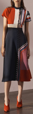 Color-Block Midi Dress - DESIGNER INSPIRED FASHIONS