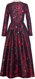 Printed Flared Maxi Dress