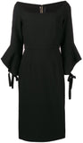 Flared Sleeve Dress, Black