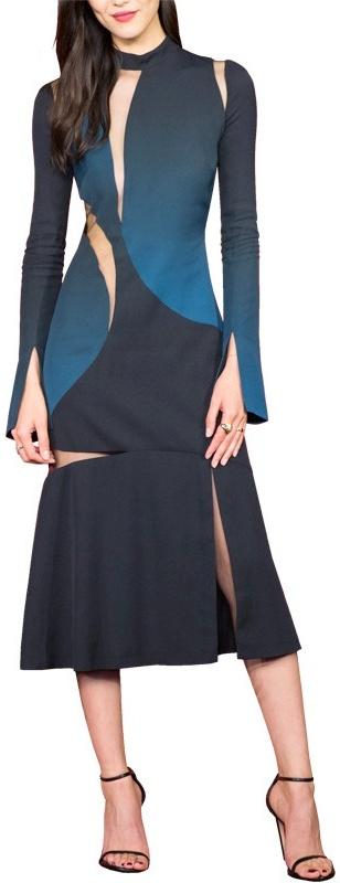 Patchwork Split-Sleeve Dress