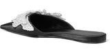Embellished Satin Slippers - Fuchsia Pink or Black