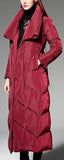 High-Collar Wrap Down Coat - (Red, Green,Black) - DESIGNER INSPIRED FASHIONS