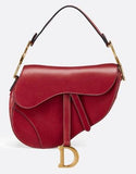 Saddle Calfskin Bag - Blush, Blue, Red