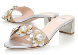 Natural Metallic Flower Slides