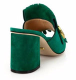 Marmont Fringed Suede Mules - Black, Green, Yellow or Pink - DESIGNER INSPIRED FASHIONS