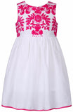 Embroidered Cotton Dress, Black or Red - DESIGNER INSPIRED FASHIONS