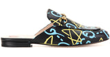'Ghost' Graffiti Princetown Leather Slippers - DESIGNER INSPIRED FASHIONS