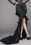 Black Ruffle-Tiered Maxi Skirt - DESIGNER INSPIRED FASHIONS