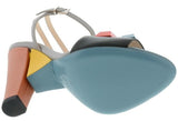 Sculptured Sandals in Multi Color with Studs and Crystals - DESIGNER INSPIRED FASHIONS