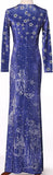 Printed Maxi Dress with Front Key Hole