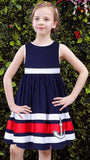 Stripe & Anchor Print Dress - DESIGNER INSPIRED FASHIONS