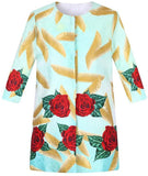 Rose & Pasta Print Coat - DESIGNER INSPIRED FASHIONS