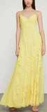 Ruffled Silk Sleeveless Maxi Dress