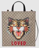 Angry Cat Print GG Supreme Tote - DESIGNER INSPIRED FASHIONS