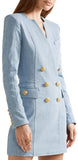 Double-Breasted Denim Mini Dress