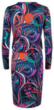 'Grasshopper' Long Sleeve Ruched Silk Dress - DESIGNER INSPIRED FASHIONS