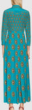 Brooch Print Long Dress - DESIGNER INSPIRED FASHIONS