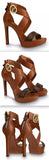 Horizon Platform Sandals, Brown/Monogram