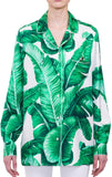 Banana Leaf Printed Pajama Top & Pant Set with Dragonfly Embellishment - DESIGNER INSPIRED FASHIONS