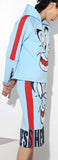 Blue Genie Printed Hooded Sweater & Skirt Set - DESIGNER INSPIRED FASHIONS