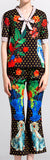 Print Short-Sleeve Top and Cropped Pant Set