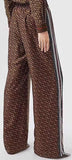 Monogram Stripe Print Trousers