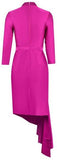 Asymmetrical Button-Embellished Dress
