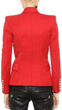 Double-Breasted Blazer, Red - DESIGNER INSPIRED FASHIONS